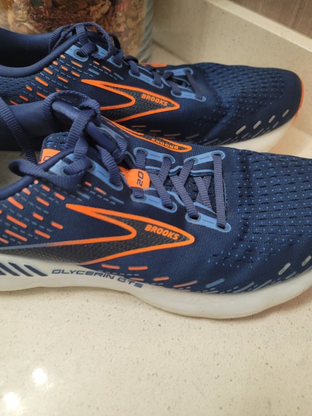 Brooks Glycerin GTS 20 Men's 11 Navy Athletic Running Shoes 1103831D444 Multicol - Picture 6 of 10